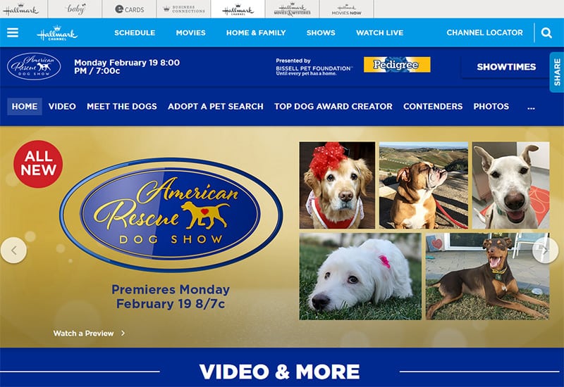 Hallmark Channel American Rescue Dog Show Support Ventura County